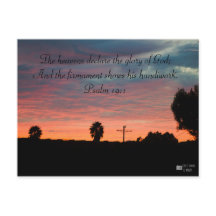 Psalm 19:1 Sunset Postkarte