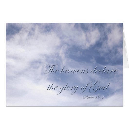 Psalm 19:1 The heavens declare the glory of God (Vorderseite (Horizontal))