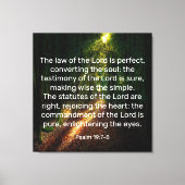 Psalm 19:7-8 Canvas Print Leinwanddruck (Vorderseite)