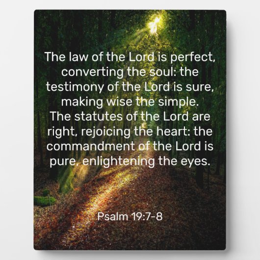 Psalm 19:7-8 fotoplatte (Vorderseite)