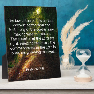 Psalm 19:7-8 fotoplatte