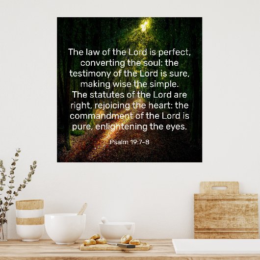 Psalm 19:7-8 poster (Küche)