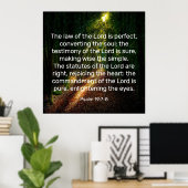 Psalm 19:7-8 poster (Heimbüro)