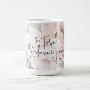 Psalm 19:7 Die Tora von Adonai ist vollkommen Tass Kaffeetasse