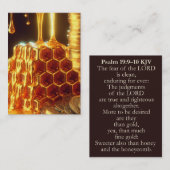 Psalm 19:9-10 KJV Karten - Süß als Honig (Vorne/Hinten)