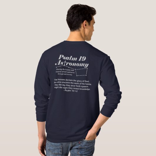 Psalm 19 Astronomie Basic Long Sleeve T - Shirt (Schwarz voll)