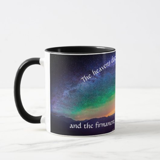 Psalm 19 Galaxy Sky Inspirational Christlich Tasse (Links)