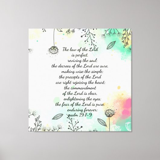 Psalm 19 Leinwand (Vorderseite)