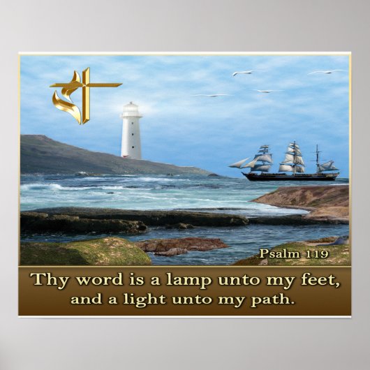 Psalm 1:19 Christliche Plakate (Vorne)