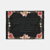 PSALM 1:1-3 Botanic Design Fleecedecke (Vorderseite (Horizontal))