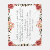 PSALM 1:1-3 Botanic Design Fleecedecke (Vorderseite)