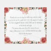 PSALM 1:1-3 Botanic Design Fleecedecke (Vorderseite (Horizontal))