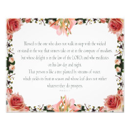 PSALM 1:1-3 Botanic Design Fotodruck