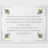 PSALM 1:1-3 Botanic Design Geschenkpapier (Flach)