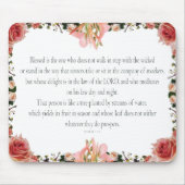 PSALM 1:1-3 Botanic Design Mousepad (Vorne)