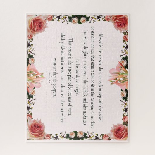PSALM 1:1-3 Botanic Design Puzzle (Vertikal)