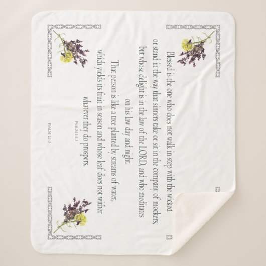 PSALM 1:1-3 Botanic Design, Sherpadecke (Vorderseite)