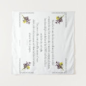 PSALM 1:1-3 Botanic Design Wandteppich (Vorderseite (Horizontal))