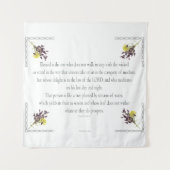 PSALM 1:1-3 Botanic Design Wandteppich (Vorderseite)