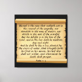 Psalm 1:1-3 Canvas Print Leinwanddruck (Vorderseite)