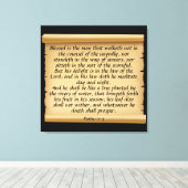 Psalm 1:1-3 Canvas Print Leinwanddruck (Insitu (Holzboden))