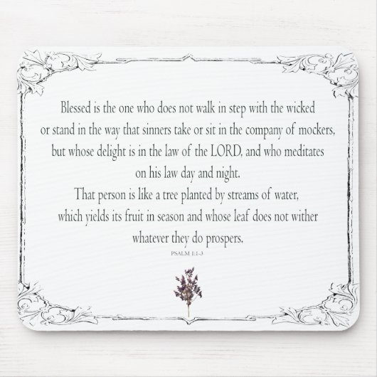 Psalm 1-1-3, Do Not Walk in Step with Ers, Mousepad (Vorne)