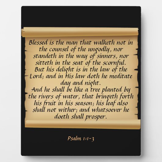 Psalm 1:1-3 fotoplatte (Vorderseite)