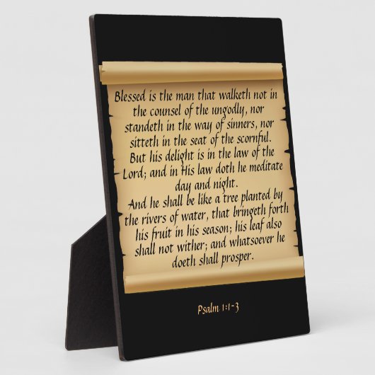 Psalm 1:1-3 fotoplatte (Seite)