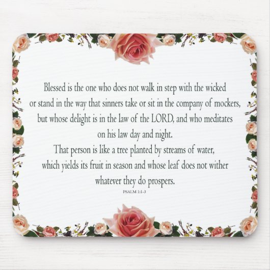 Psalm 1:1-3, gesegnet ist der eine mousepad (Vorne)
