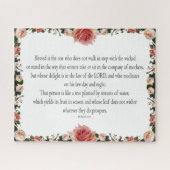 Psalm 1:1-3, gesegnet ist der eine puzzle (Horizontal)