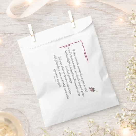 Psalm 1:1-3, gesegnet ist derjenige, der geschenktütchen (Ausgeschnitten)