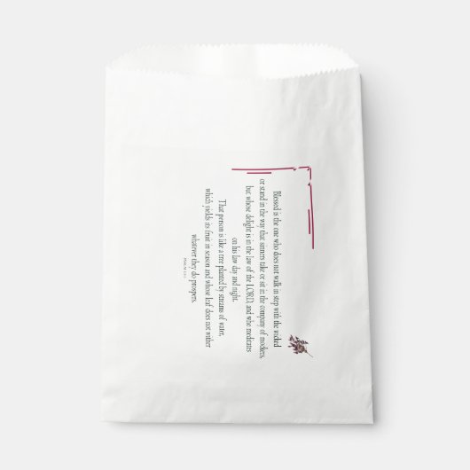 Psalm 1:1-3, gesegnet ist derjenige, der geschenktütchen (Vorderseite)