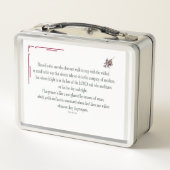 Psalm 1:1-3, gesegnet ist derjenige, der metall brotdose (Rückseite)