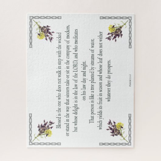 Psalm 1:1-3, gesegnet ist derjenige, der puzzle (Vertikal)