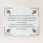 Psalm 1:1-3, gesegnet ist derjenige, der puzzle (Horizontal)