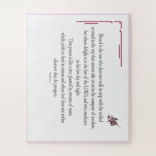 Psalm 1:1-3, gesegnet ist derjenige, der puzzle