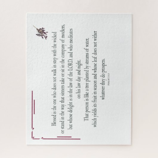 Psalm 1:1-3, gesegnet ist derjenige, der puzzle (Vertikal)