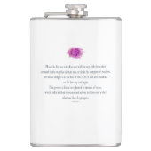 PSALM 1:1-3 mit Lila Blume Flachmann (Vorderseite)