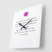 PSALM 1:1-3 mit Lila Blume Quadratische Wanduhr (Winkel)