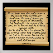 Psalm 1:1-3 poster (Vorne)