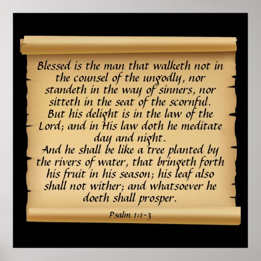 Psalm 1:1-3 poster (Vorne)