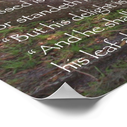 Psalm 1:1-3 Scripting-Poster Poster (Ecke)