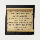 Psalm 1:1-3 wandteppich (Vorderseite)