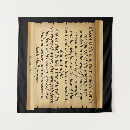 Psalm 1:1-3 wandteppich (Vorderseite (Horizontal))