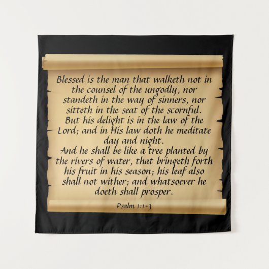 Psalm 1:1-3 wandteppich (Vorderseite)
