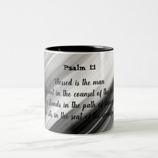 Psalm 1:1 zweifarbige tasse (Mittel)