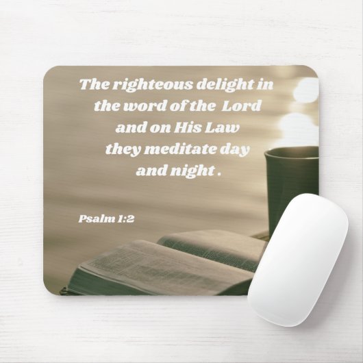 Psalm 1:2 Schwerpunkt auf dem Verse der Gottes Bib Mousepad (Mit Mouse)