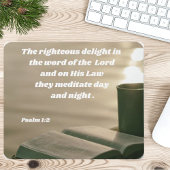 Psalm 1:2 Schwerpunkt auf dem Verse der Gottes Bib Mousepad