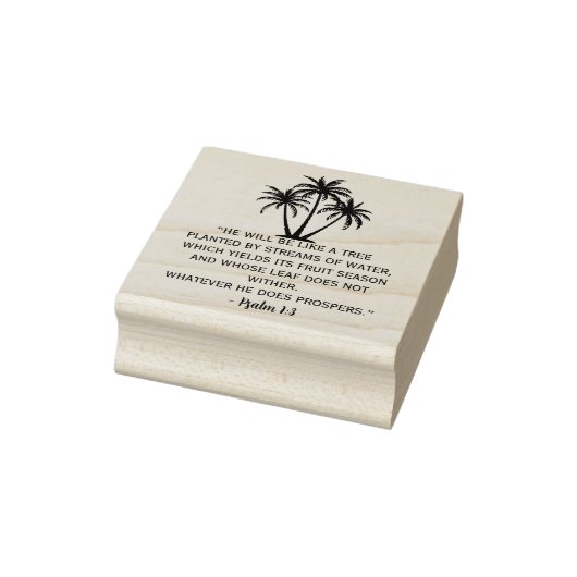 Psalm 1:3 Palme Gummistempel (Stempel)