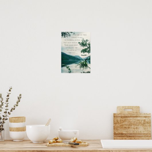 Psalm 1:3 poster (Küche)